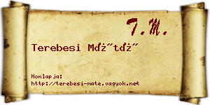 Terebesi Máté névjegykártya