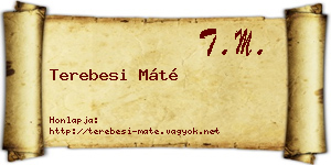 Terebesi Máté névjegykártya